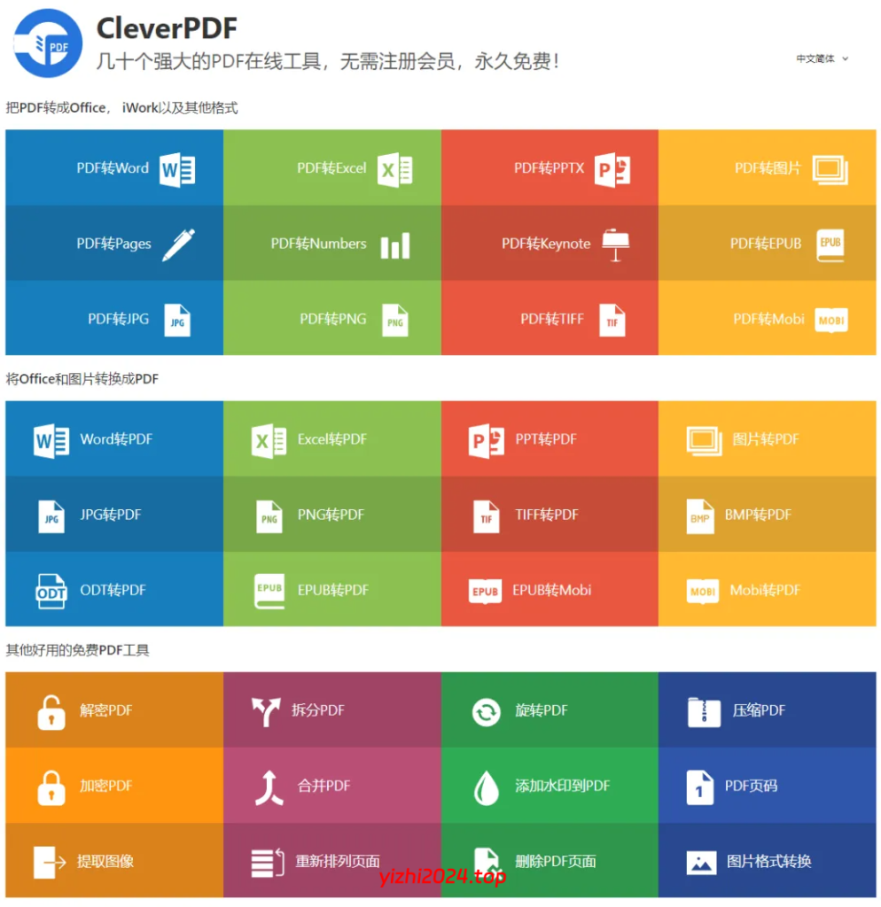 免费的在线PDF转换工具cleverpdf-学社山中人