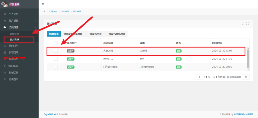 打赏写真视频系统的使用教程