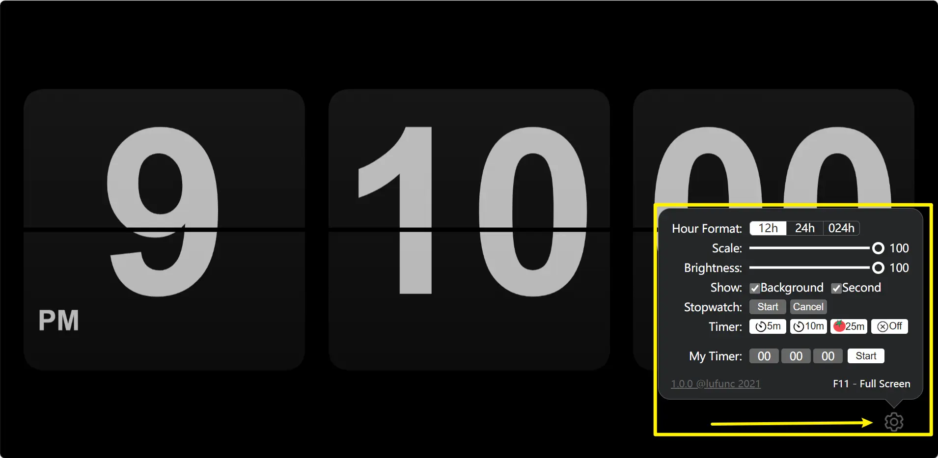 [亲测可用]黑色翻页时钟HTML源码-倒计时单页翻页时钟HTML源码