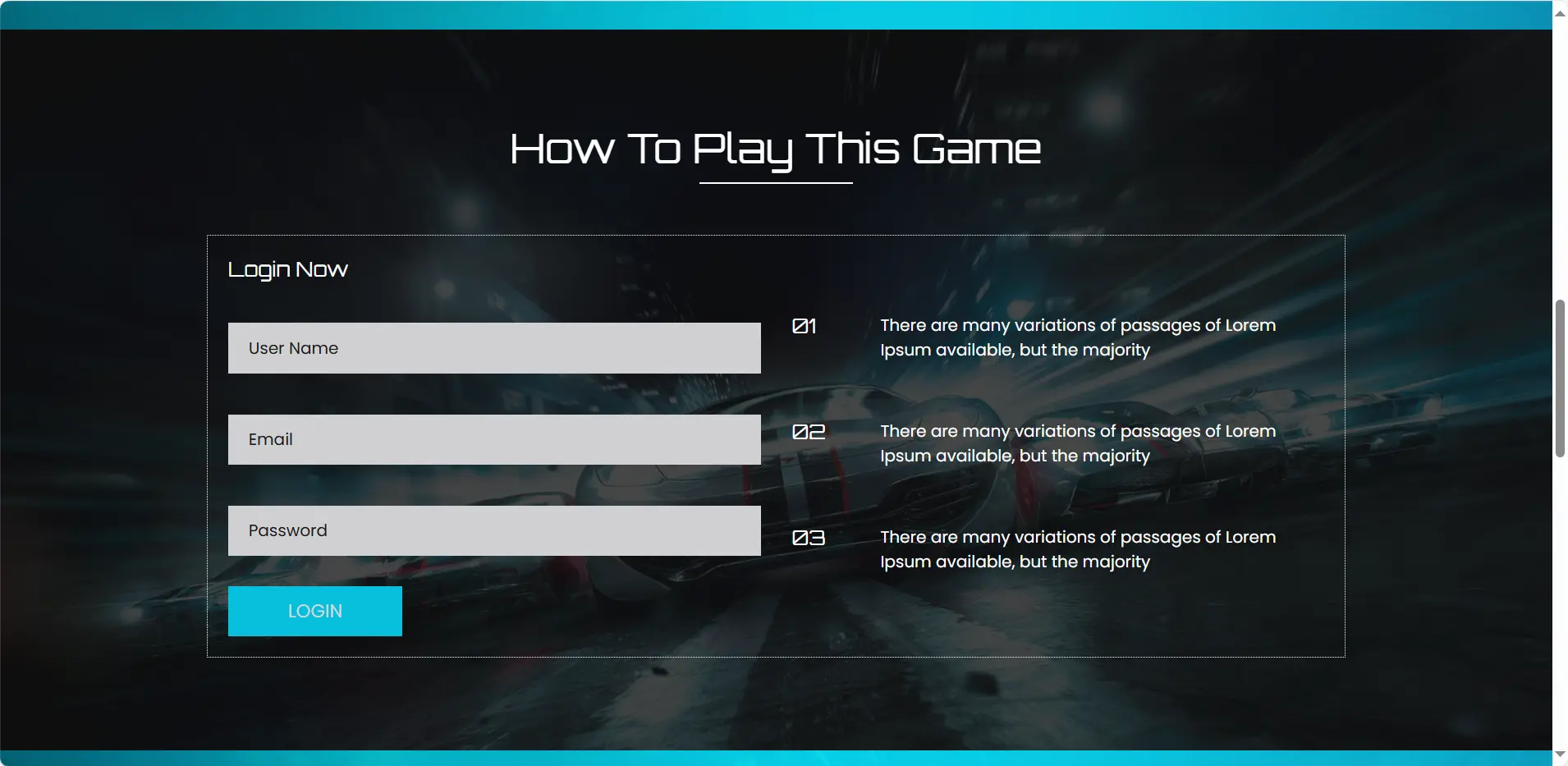 [亲测可用]汽车速度比赛游戏网站源码-HTML源码模板