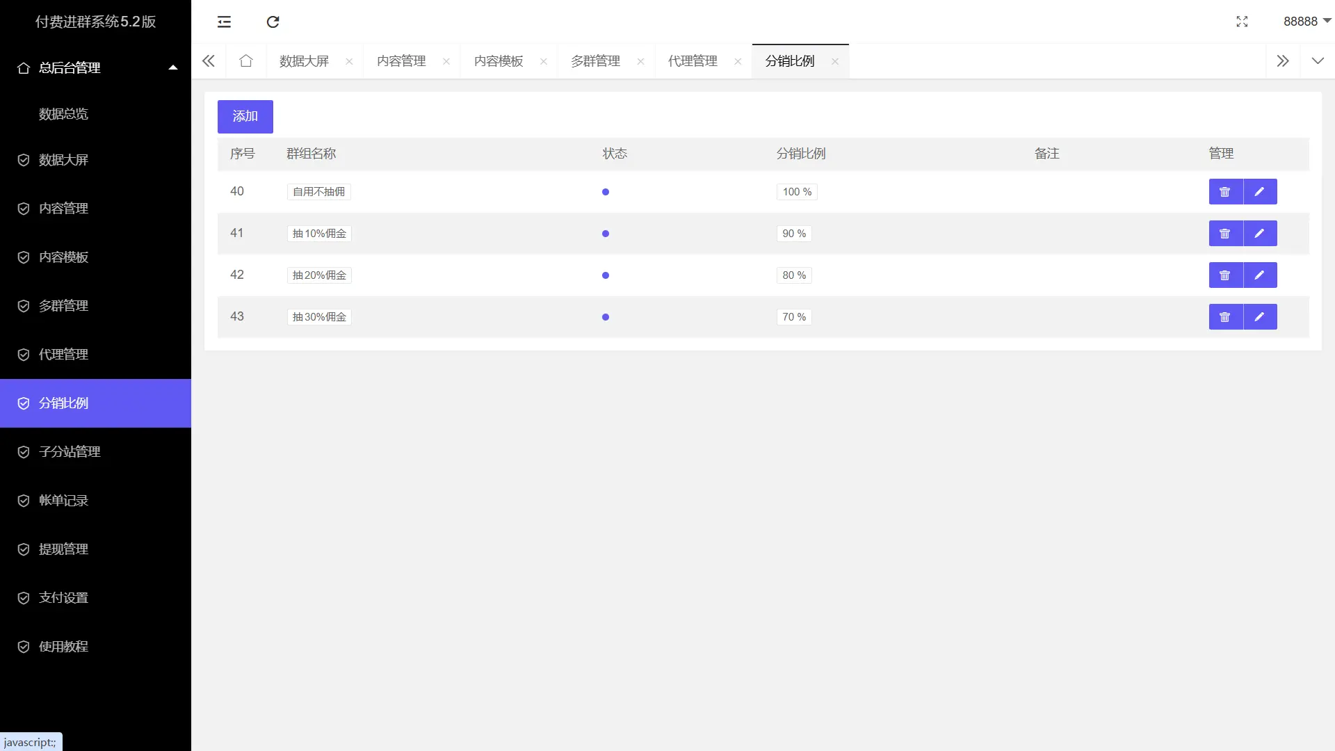[亲测可用]付费进群系统源码大屏数据版本-总台-分站-代理+文字版搭建教程